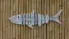  Product image 1 of the product “Fish shape to hang, made of wood, mixed color. 100cm Length. ”